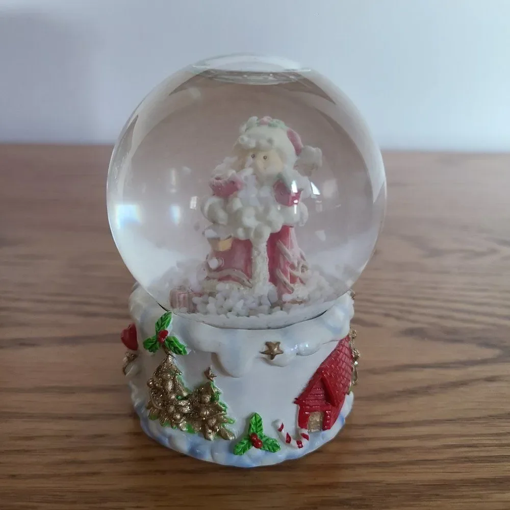 Vintage Christmas Tree Ornaments and Santa Snow Globe Décor Bundle Lot